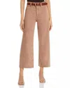 Pistola Penny High Rise Wide Leg Crop Jeans In Cashew In Neutral