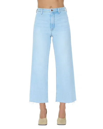 Pistola Penny High Rise Wide Leg Crop Jeans In Eternal In Blue