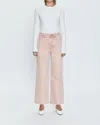Pistola Penny High Waist Raw Hem Wide Leg Jeans In Multi