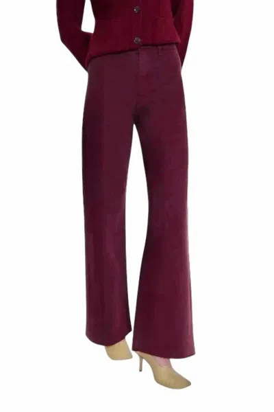 Pistola Penny High Rise Wide Leg Jean In Claret In Yellow
