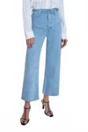 Pistola Penny Crop High Rise Wide Leg Pants In Frost Blue In Blue