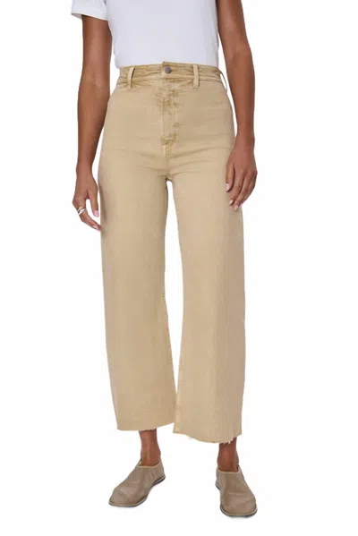 Pistola Penny High Rise Wide Leg Jean In Sand Dollar In Burgundy
