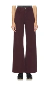 Pistola Penny High Rise Wide Leg Jeans In Burgundy