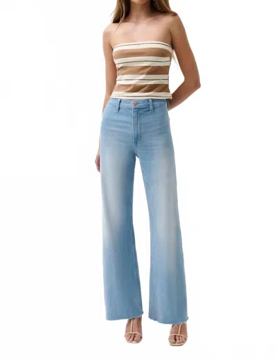 Pistola Penny High Rise Wide Leg Jeans In Whisper In Multi