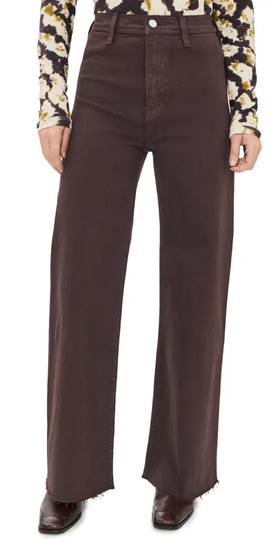 Pistola Penny High Rise Wide Leg Jeans Mocha In Brown