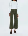 Pistola Penny Crop Wide Leg Corduroy Jeans In Multi