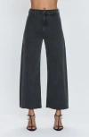 Pistola Penny High Waist Raw Hem Wide Leg Jeans In Antique Graphite