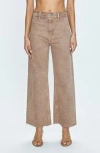 Pistola Penny High Rise Wide Leg Crop Jeans In Cashew In Cashew