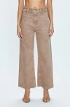 Pistola Penny High Rise Wide Leg Crop Jeans In Cashew In Cashew