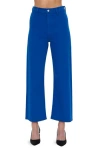 Pistola Penny High Waist Raw Hem Wide Leg Jeans In Cobalt