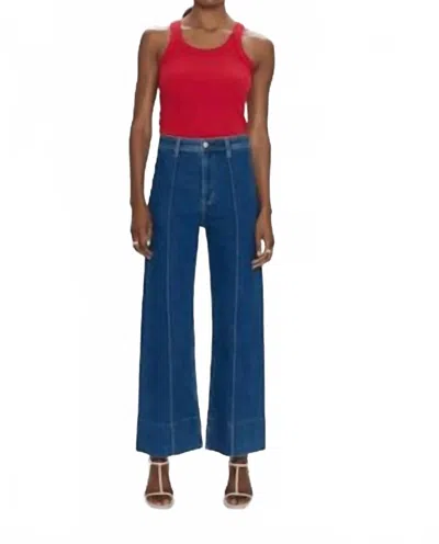 Pistola Penny Pintuck Ankle Jeans In Blue In Animal Print