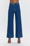 Pistola Penny Pintuck Ankle Wide Leg Jeans In Country Club In Blue