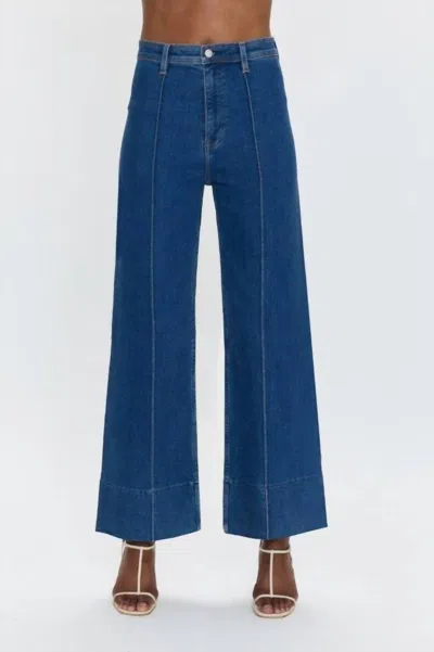 Pistola Penny Pintuck Ankle Wide Leg Jeans In Country Club In Blue