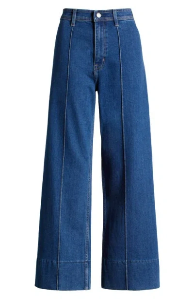 Pistola Penny Pintuck High Waist Ankle Wide Leg Jeans In Country Club
