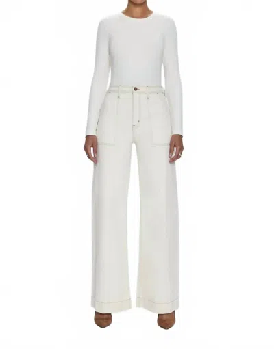 Pistola Penny Utility High Rise Jeans In Ecru In White