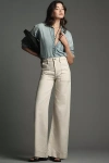 Pistola Penny High Waist Wide Leg Utility Jeans In White