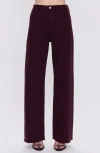 Pistola Penny High Rise Wide Leg Jeans In Claret In Burgundy