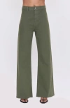 Pistola Penny Wide Leg Utility Jeans In Green
