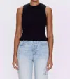 Pistola Phoebe Sleeveless Smocked Stretch Cotton Tank In Black