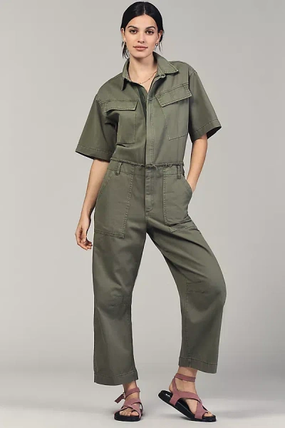 Pistola Pippa Utility Curved-leg Jumpsuit In Green