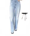 Pistola Poppy High Rise Wide Leg Jeans In Light Wash In Blue