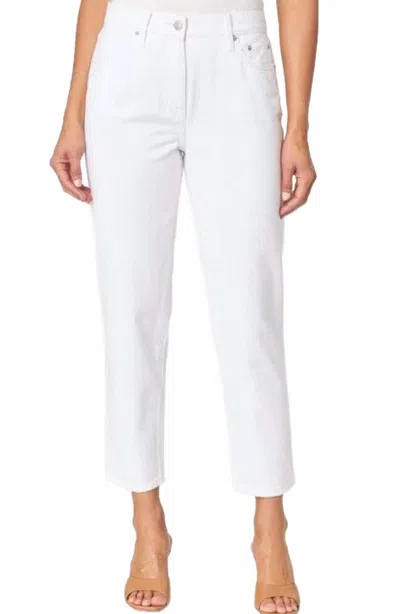 Pistola Presley High Rise Relaxed Crop Jeans In Snowstorm In White