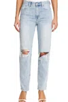 Pistola Monroe High Rise Slim Cigarette Jeans In Dune Distressed In Multi
