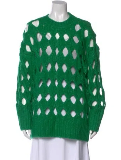 Pre-owned Pistola Printed Crew Neck Sweater In Green
