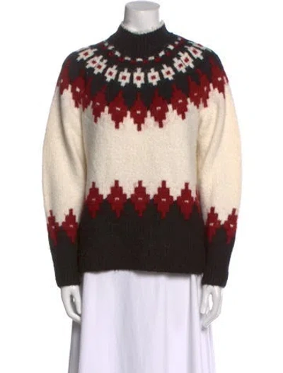 Pre-owned Pistola Printed Turtleneck Sweater W/ Tags In Multi