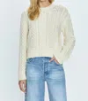 Pistola Quinn Shrunken Fisherman Sweater In Ivory In Multi