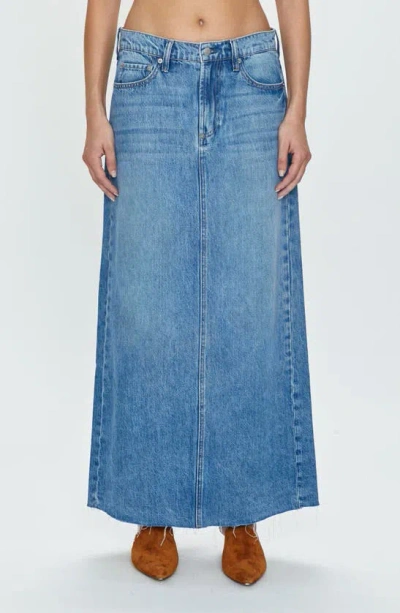 Pistola Raye Denim Maxi Skirt In High Noon