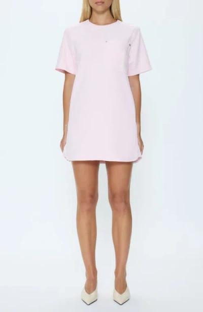 Pistola Remi Short Sleeve Woven Cotton Minidress In Pink
