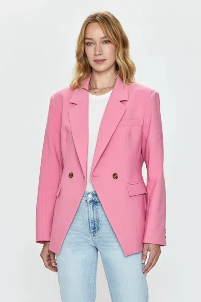 Pistola Remy Double Breasted Blazer In Pink Cosmos In Multi