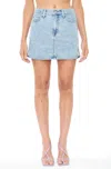 Pistola Rhea Mid Rise Mini Skirt In Island In Blue