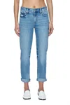 Pistola Riley Cuffed Ankle Straight Leg Jeans In Multi