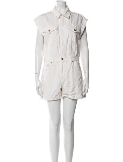 Pre-owned Pistola Romper In White