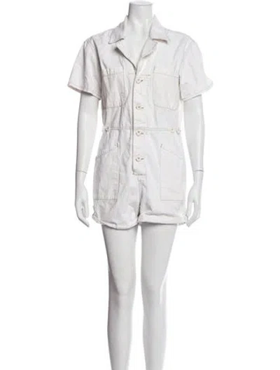 Pre-owned Pistola Romper In White