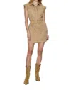 Pistola Rosie Cap Sleeve Stretch Cotton Minidress In White