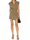 Pistola Rosie Mini Dress In Dark Olive In Green