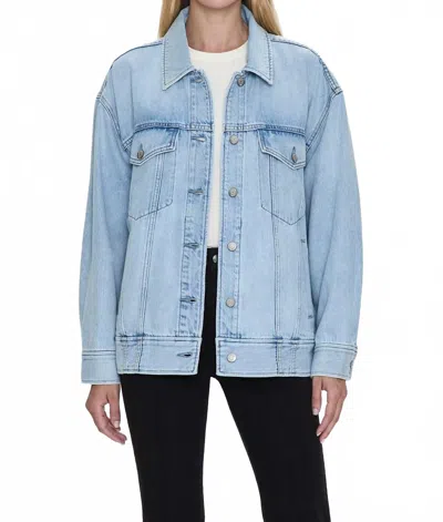 Pistola Rowan Boyfriend Trucker Jacket In Chateau In Blue