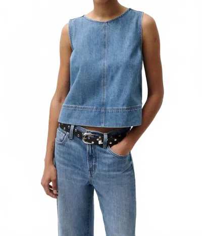 Pistola Rue Swing Sleeveless Top In Sail Away In Blue