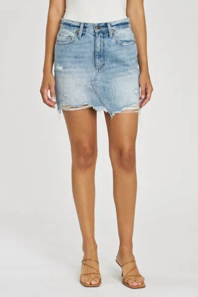 Pistola Rumi Mini Skirt In Dolores Park Distressed In Blue