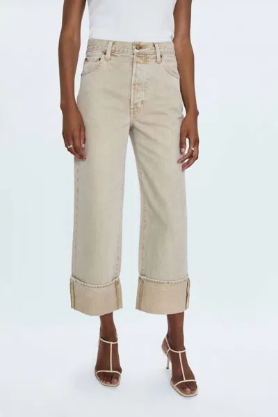 Pistola Ryder High Rise Cuffed Jean In Oat In Neutral