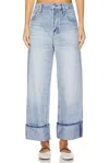 Pistola Lana Raw Hem Ankle Wide Leg Jeans In Multi