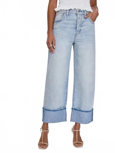 Pistola Ryder High Rise Cuffed Straight Jean In Sunrise In Pink