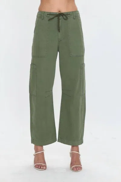 Pistola Sabrina Curved Utility Pant In Meadow In Green