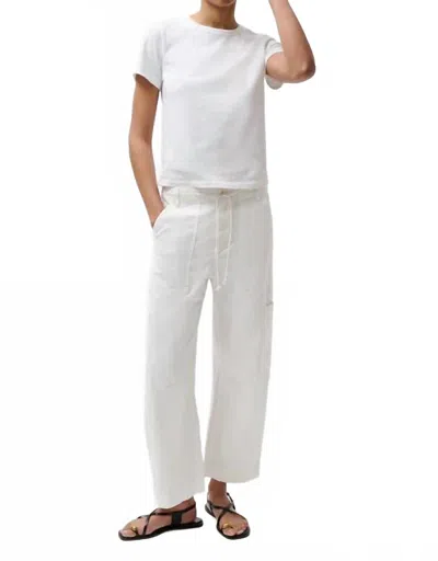 Pistola Sabrina Curved Utility Pants In White In Multi