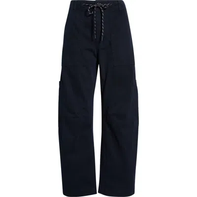 Pistola Sabrina High Waist Barrel Twill Utility Pants In Blue