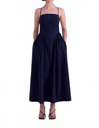 Pistola Sadee Open Back Dress In Navy Ship In Blue