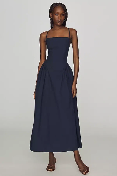 Pistola Sadee Square-neck Maxi Dress In Blue